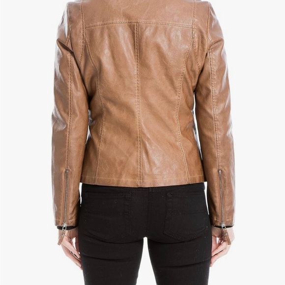 Max Studio Women's Moto Jacket. Size-L. Color-Luggage. MSRP-$98.00. NWT - Picture 3 of 13